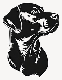 Collection portrait Labrador dog illustration silhouette animal vector