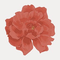 Red rose sticker, vector element. Remixed by rawpixel.