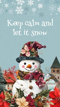 Winter quote, festive mobile wallpaper