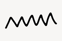 Minimalist zigzag line art, element vector