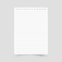 Blank notepad page illustration