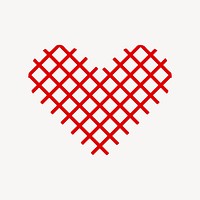 Geometric heart lattice design, Valentine's Day vector