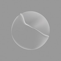 Abstract minimalist white sphere sticker vector