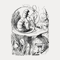 Alice's Adventures in Wonderland (1865) by John Tenniel, isolated vector element. Remixed by rawpixel.