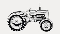 Tractor vintage illustration  isolated on white, vector. Remixed by rawpixel.