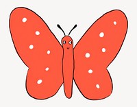 Butterfly illustration whimsical cartoon vector