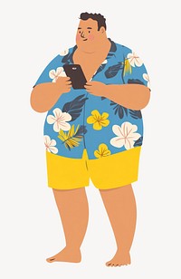 Man shorts person yellow vector