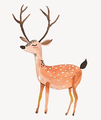 Cute deer animal illustration vector