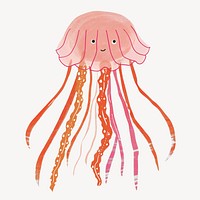 Cute jellyfish animal illustration vector