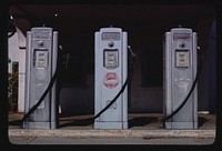 Olympic gas pumps, El Cajon, California (1977) photography in high resolution by John Margolies. Original from the Library of Congress. 