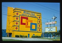 Airline Drive-In, Houston, Texas (1977) photography in high resolution by John Margolies. Original from the Library of Congress. 