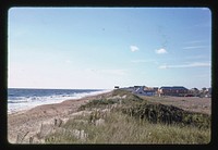 View of beach from the Sanderling Inn, Duck, North Carolina (1985) photography in high resolution by John Margolies. Original from the Library of Congress. 