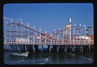 Roller coaster, Atlantic City, New Jersey (1978) photography in high resolution by John Margolies. Original from the Library of Congress. 