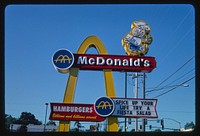 McDonald's Restaurant sign, 21st Street, Lewiston, Idaho (2004) photography in high resolution by John Margolies. Original from the Library of Congress. 