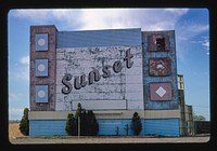 Sunset Drive-in Theater, West 9th Street, Business Route 66, Amarillo, Texas (1977) photography in high resolution by John Margolies. Original from the Library of Congress. 