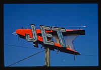 Jet gas sign, Cheyenne, Wyoming (1986) photography in high resolution by John Margolies. Original from the Library of Congress. 