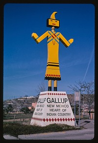 Gallup Kachina sign, Heart of Indian Country, Gallup, New Mexico (2003) photography in high resolution by John Margolies. Original from the Library of Congress. 
