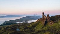 Landscape desktop wallpaper background, the Storr on the Trotternish peninsula of the Isle of Skye, Scotland