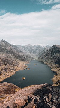 Nature phone wallpaper background, the Cuillin on the Isle of Skye, Scotland