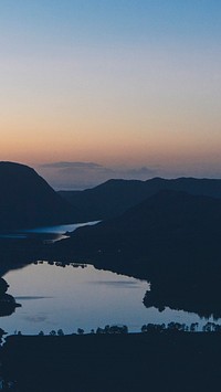 Nature mobile wallpaper background, Thirlmere Reservoir, Lake District, England