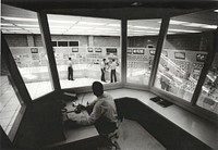 The Westinghouse Pressurized Water Reactor Simulator located at the Zion Nuclear Training Center. Circa 1974. Original public domain image from Flickr