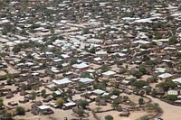 Ariel view of capital city of Bakol Region-Hudur town Somalia. Original public domain image from Flickr