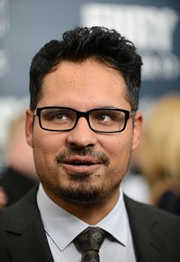 Actor Michael Pena, who plays the part of &ldquo;Gordo/Trini Garcia&rdquo;, gives interviewed to the Defense Media Activity on the &ldquo;Red Carpet&rdquo; during the world premiere of the movie Fury at the Newseum in Washington D.C. Original public domain image from <a href="https://www.flickr.com/photos/dodnewsfeatures/15408372928/" target="_blank">Flickr</a>