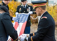 Army Reserve troops retire flag at Argonne National Laboratory