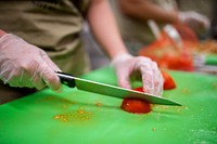 US army preparing food in kitchen. Original public domain image from Flickr