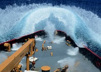 The Coast Guard Cutter Polar Star, a heavy icebreaker home-ported in Seattle, transits the Southern Ocean toward Antarctica Jan. 2, 2015, to support the U.S. Antarctic Program, which is managed by the National Science Foundation.