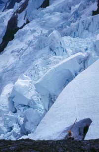 ice tunnel entrance photo by L. Kirk. Original public domain image from Flickr