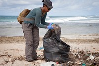UN beach cleanup. Mogadishu, Somalia - 06 June 2015 - In honor of World Environment Day, the UN Somalia team joined together to clean up the MIA beach in Mogadishu. Over 70 bags of trash were collected. Photo credit: Cassandra Nelson. Original public domain image from Flickr