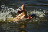 Open Water Swim World Police GamesSeveral CBP Officers participated in the World Police and Fire Games open water swim that consisted of two laps around Lake Audubon totaling two miles in Reston Virginia. Photo by James Tourtellotte. Original public domain image from Flickr