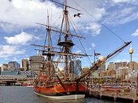 Replica of James Cook's HMB Endeavour.