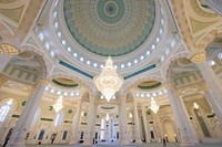 An interior view of Hazrat Sultan Mosque. Original public domain image from Flickr