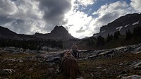 Greg Hanson participates in a bighorn sheep survey in Alaska Basin on the Teton Basin Ranger District of the Caribou-Targhee National Forest.