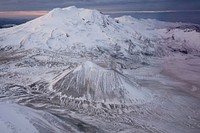 Snowy mountains background. Original public domain image from Flickr