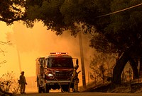 Thomas Fire, Los Padres National Forest, CA. Original public domain image from Flickr