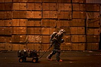 U.S. Army Sgt. Nick Lam, from the New Jersey Army National Guard's 21st Civil Support Team, pulls detection gear through a "hot zone" during a training proficiency evaluation at the South Jersey Port Corporation on the Camden Waterfront in Camden, N.J., May 24, 2016.