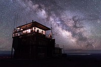 Washburn Fire Lookout under the Milky Way by Jacob W. Frank. Original public domain image from Flickr