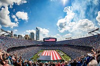 Carolina Panthers' Military Appreciation football game. Original public domain image from Flickr