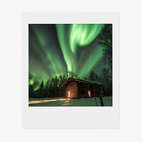 Northern lights instant photo, nature image