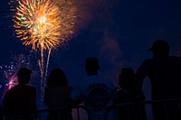 Marine Corps Base Camp Lejeune holds a fireworks display during the annual fourth of July celebration at William Pendleton Thomas Hill Field at MCB Camp Lejeune, North Carolina, July 4, 2018.