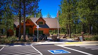 Cascade Lakes Welcome Station along the Cascade Lakes Scenic Highway in Central Oregon on the Deschutes National Forest. Original public domain image from Flickr
