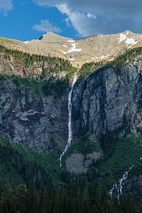 Waterfalls Above Avalanche Lake. Original public domain image from Flickr