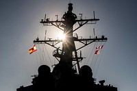 NAVAL STATION ROTA, Spain– The Arleigh Burke-class guided-missile destroyer USS Carney (DDG 64) moors at Naval Station Rota, Spain, Jan. 26, 2018.