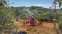 Point Fire, Bell 205 A++ Type 2 helicopter (Salmon rappel ship). (Marc Howard, Firefighter/Sedona Fire District). Original public domain image from Flickr.