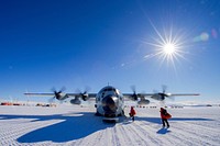 A U.S. Air Force C- 130 Cargo Plane Carrying Secretary Kerry, Moments Before a Planned Trip to the South Pole was Scrubbed Because of Bad Weather There
