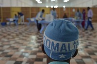 A delegate from Somaliland waits for the voting to begin in Mogadishu, Somalia. Original public domain image from Flickr
