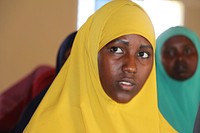Youth participate in an event organized by the African Union Mission in Somalia (AMISOM) to sensitize them on political participation, peace and security in Baidoa on December 13, 2016. AMISOM Photo / Abdikarim Mohamed. Original public domain image from Flickr